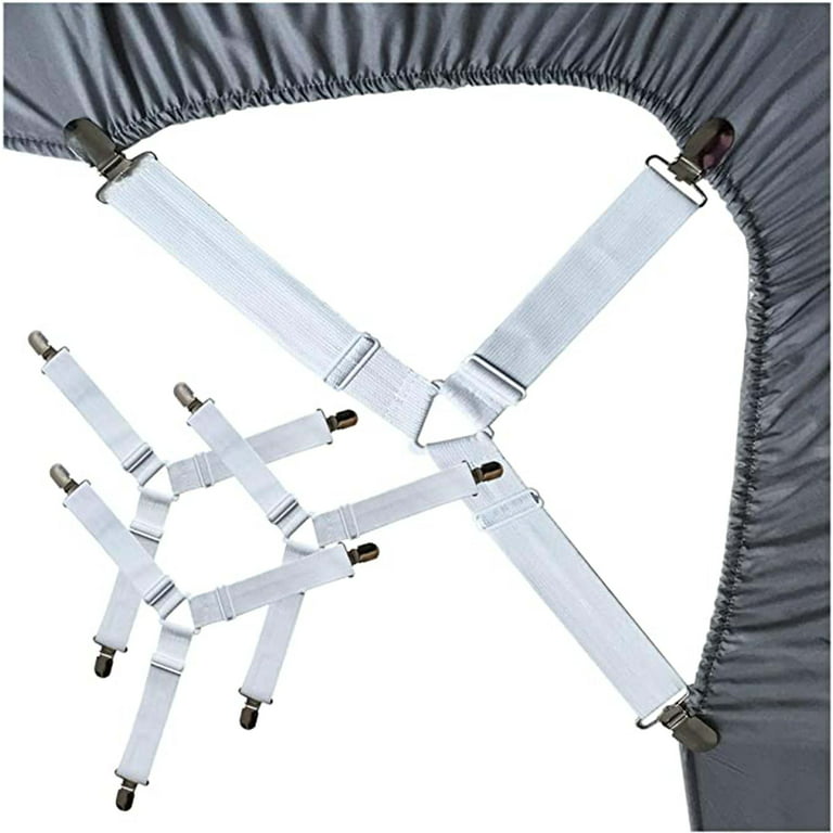 Bed Sheet Straps, 4Pcs Sheet Fastener, Easy to Install Bed Sheet