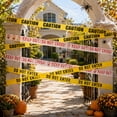 thumbnail image 1 of 4 PCS Halloween Caution Tape,16ft Warning Barrier Tape for Halloween Decorations Outdoor Indoor,Party Prop for Haunted House Yard Porch Fence Door Halloween Party Decor, 1 of 9