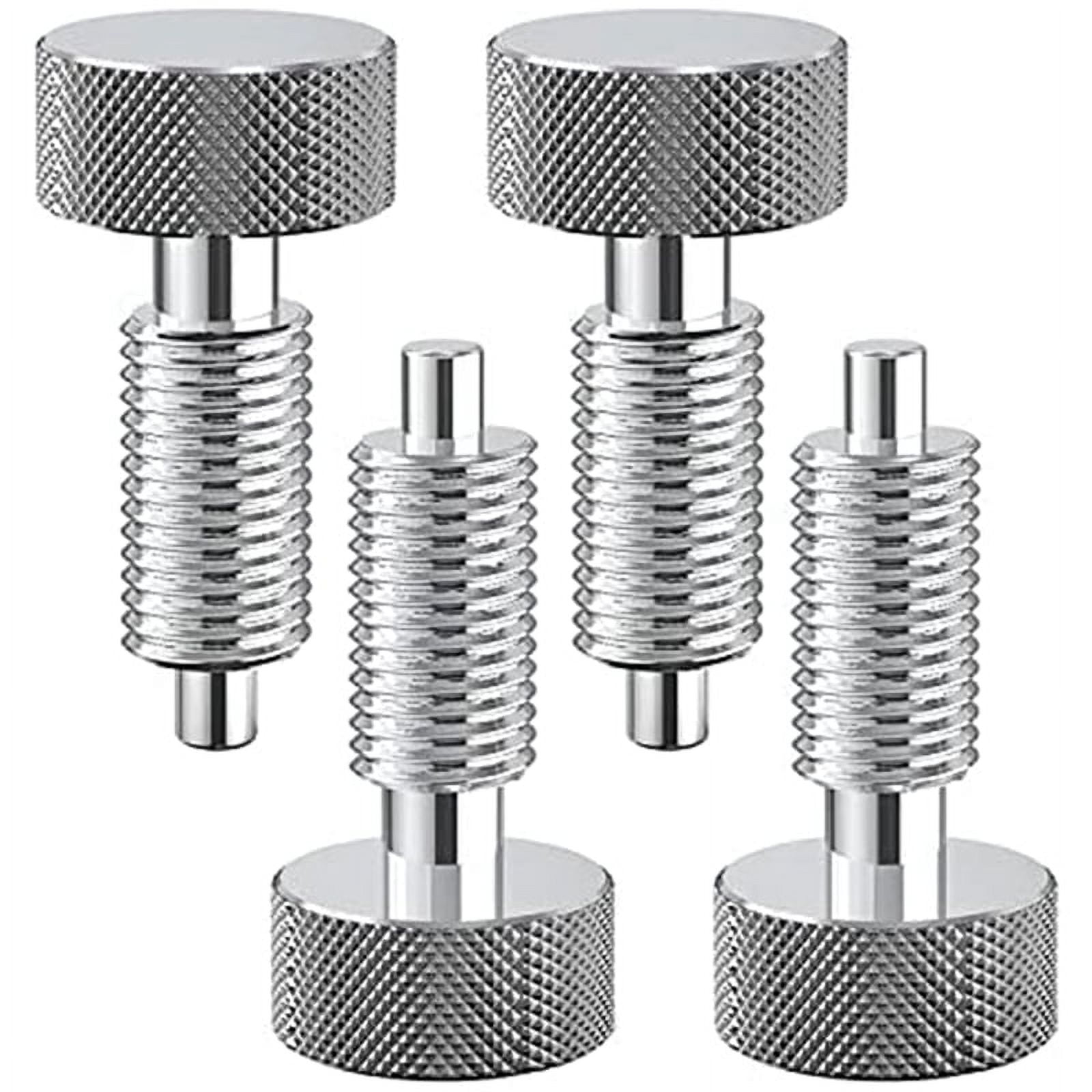 4 PCS Hand Retractable Spring Plunger with Knurled Handle ,Lock Out M6 Type for Rolling Toolbox