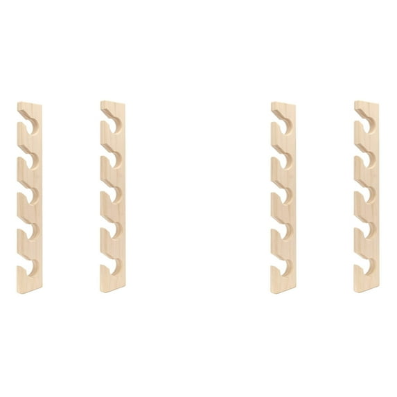 4 PCS Hat Rack for Wall Wooden Baseball Caps Organizer Wall Mount Baseball Hat Holder Vertical Hat Racks for Closet