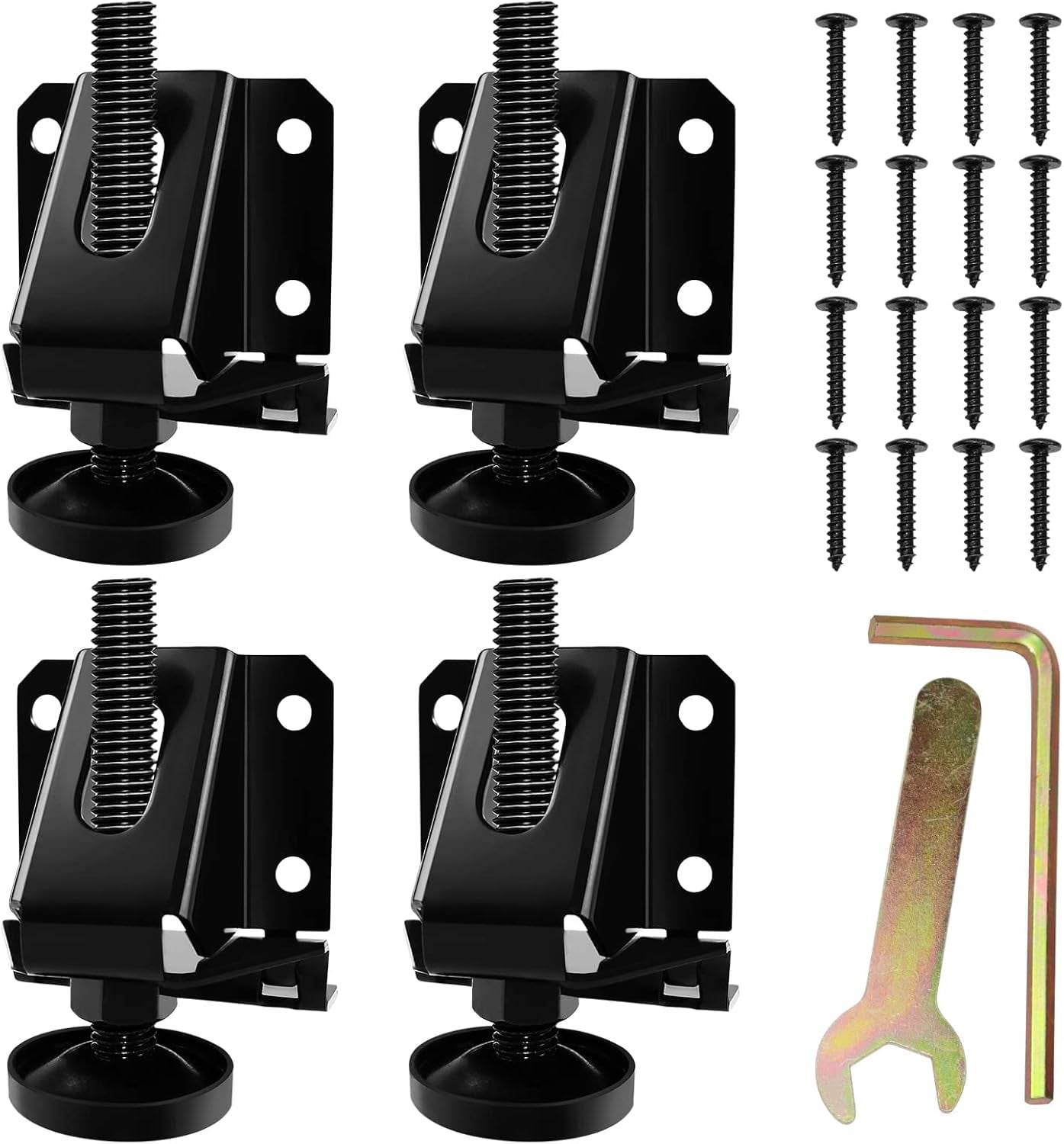 Table Leveling Mount 4 PCS Heavy Duty Adjustable Leveling Feet for Furniture,Hexagon Nuts ...