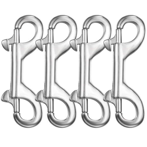 4 PCS Heavy-Duty Double Ended Bolt Snap Hooks 3.6 Inch 316 Stainless Steel