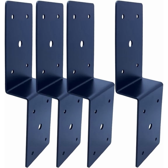 4 PCS Heavy Duty Steel Z Brackets Post to Beam Support,Wood Shelves Fixing Lumber Connector Pergola Hardware Brackets,Thickness 3mm (Z Brackets (5.1x5.1x3.2))