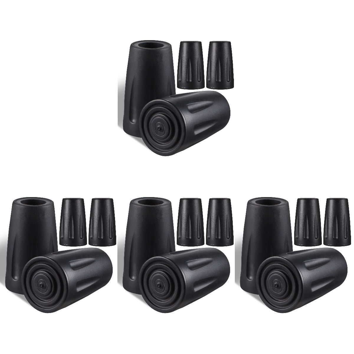 4 PCS Hiking Pole Replacement Parts Cane Protector Sturdy Trekking Tips