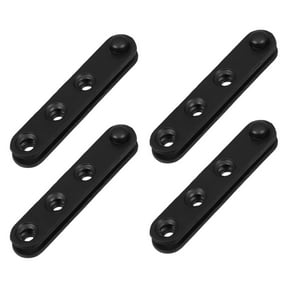 Homoyoyo 4-Pack Black Stainless Steel Invisible Door Hinges for Cabinets, Furniture, and Home Improvement Projects