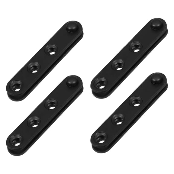 Homoyoyo 4-Pack Black Stainless Steel Invisible Door Hinges for Furniture, Cabinet, and Home Improvement Installation