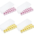 thumbnail image 1 of 4 PCS Ice Trays for Freezer - 14 Cubes, Easy to Release Silicone Ice Trays with Lids, Reusable Ice Tray, Stackable for Drinks and Ice Coffee, Summer Home Bar Accessories & Party Supplies (Mixed), 1 of 5