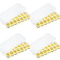 thumbnail image 1 of 4 PCS Ice Trays for Freezer - 14 Cubes, Easy to Release Silicone Ice Trays with Lids, Reusable Ice Tray, Stackable for Drinks and Ice Coffee, Summer Home Bar Accessories & Party Supplies (Yellow), 1 of 5