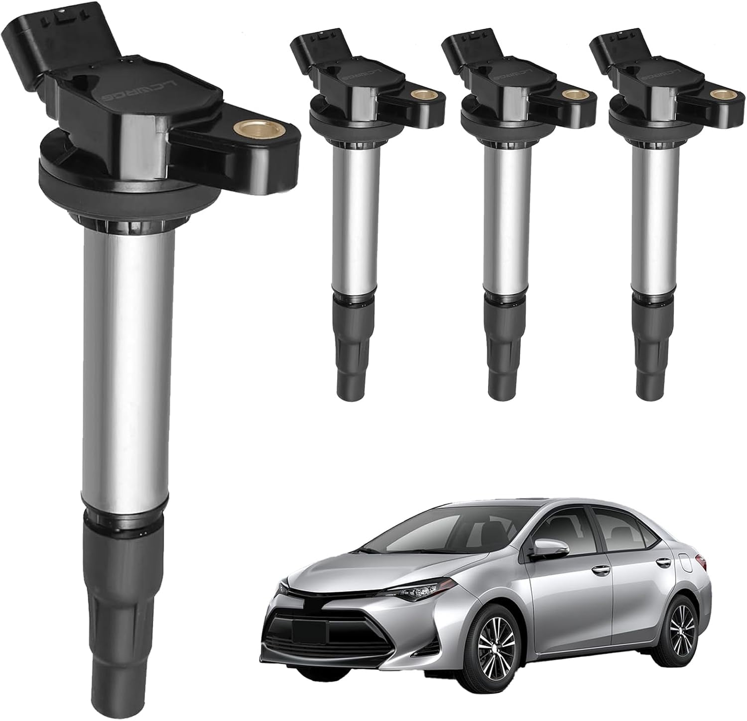 4 PCS Ignition Coil UF596 Compatible with Toyota Corolla Prius Matrix CHR 2009-2017 Lexus CT200h 2011-2016 Scion iM xD Pontiac Vibe 1.8 L4 Replace# UF619 C1714 90919-02252