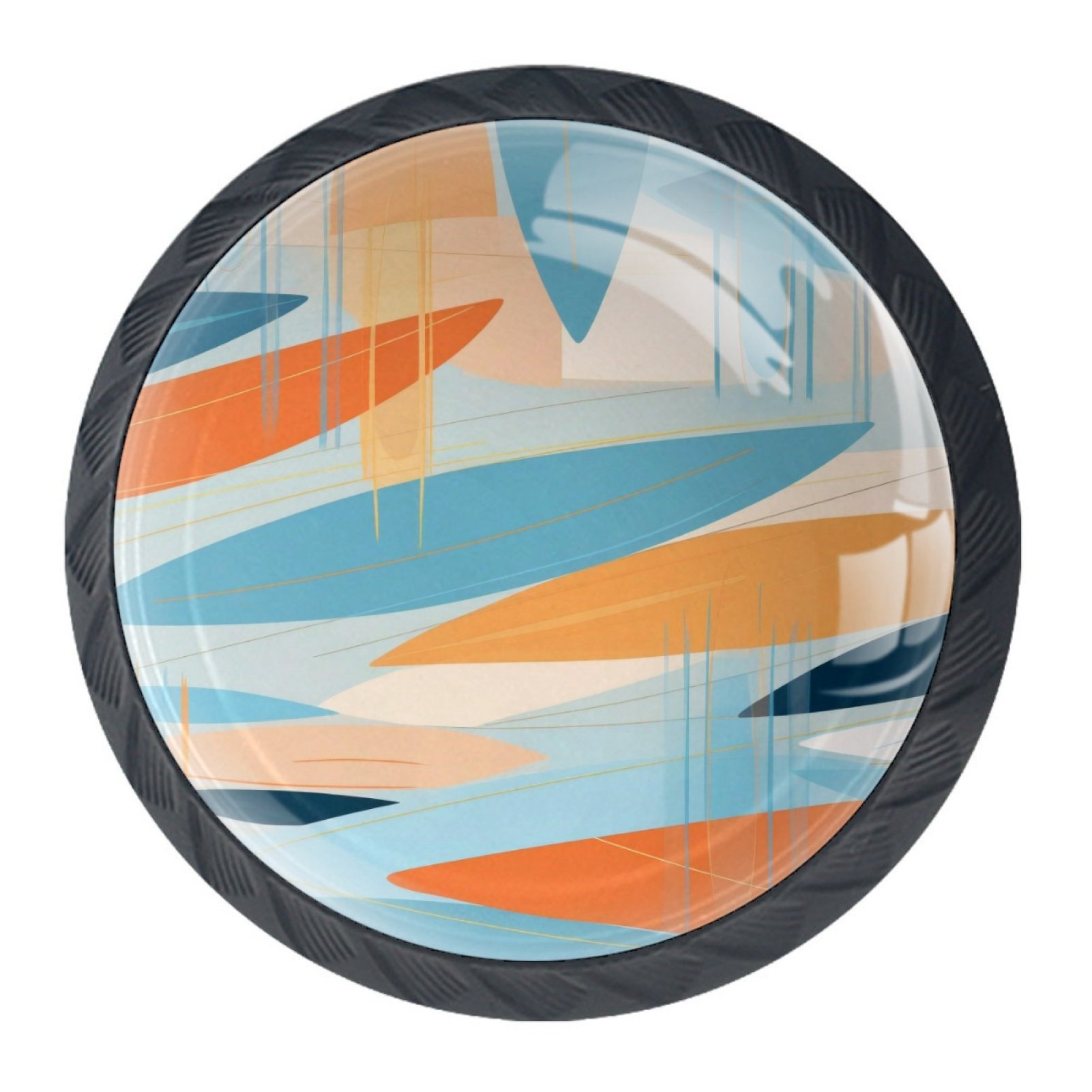 4 PCS Kitchen Cabinet Knobs and Pulls,Abstract Colorful Art Geometry ...