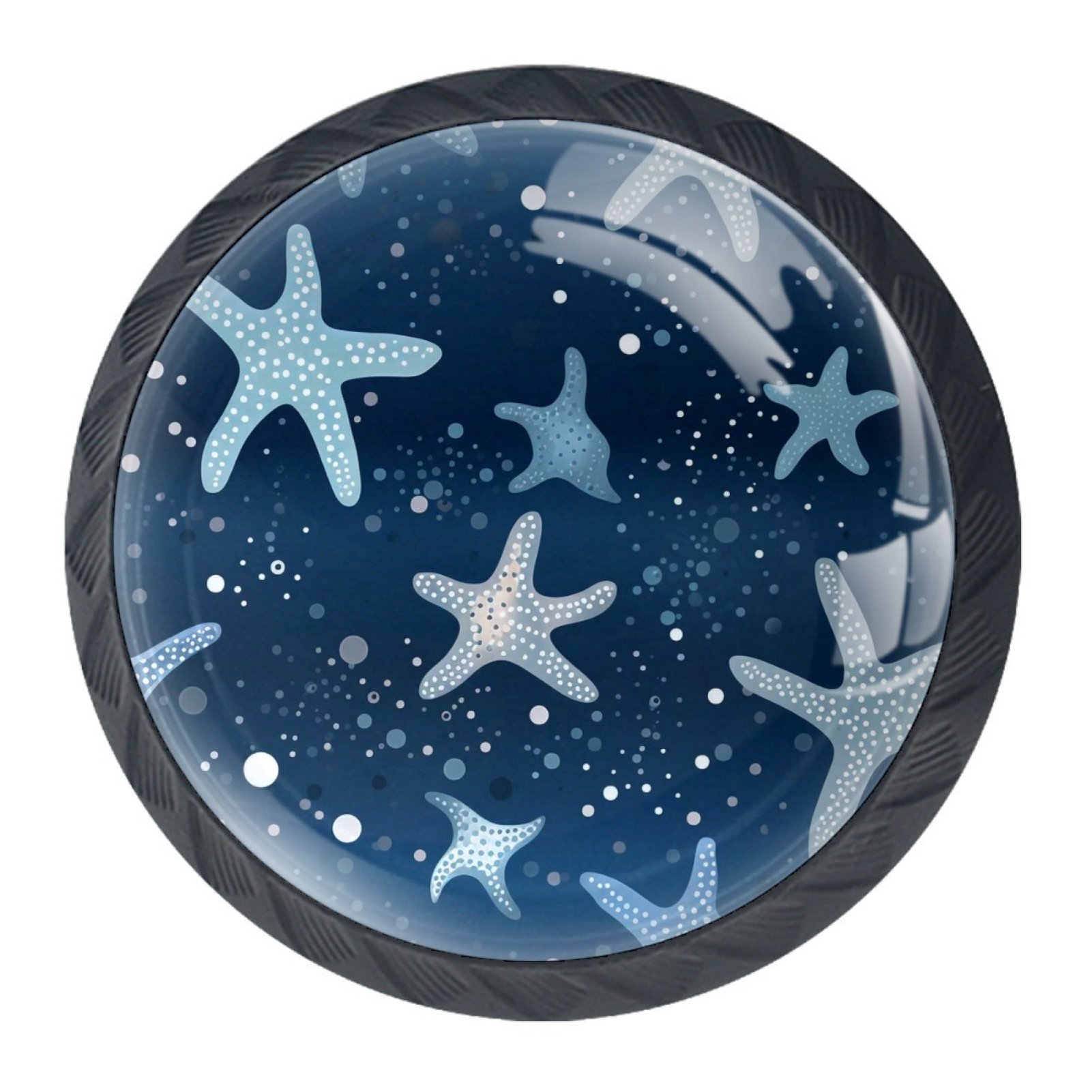 4 PCS Kitchen Cabinet Knobs and Pulls,Abstract Starfish Round Drawer ...