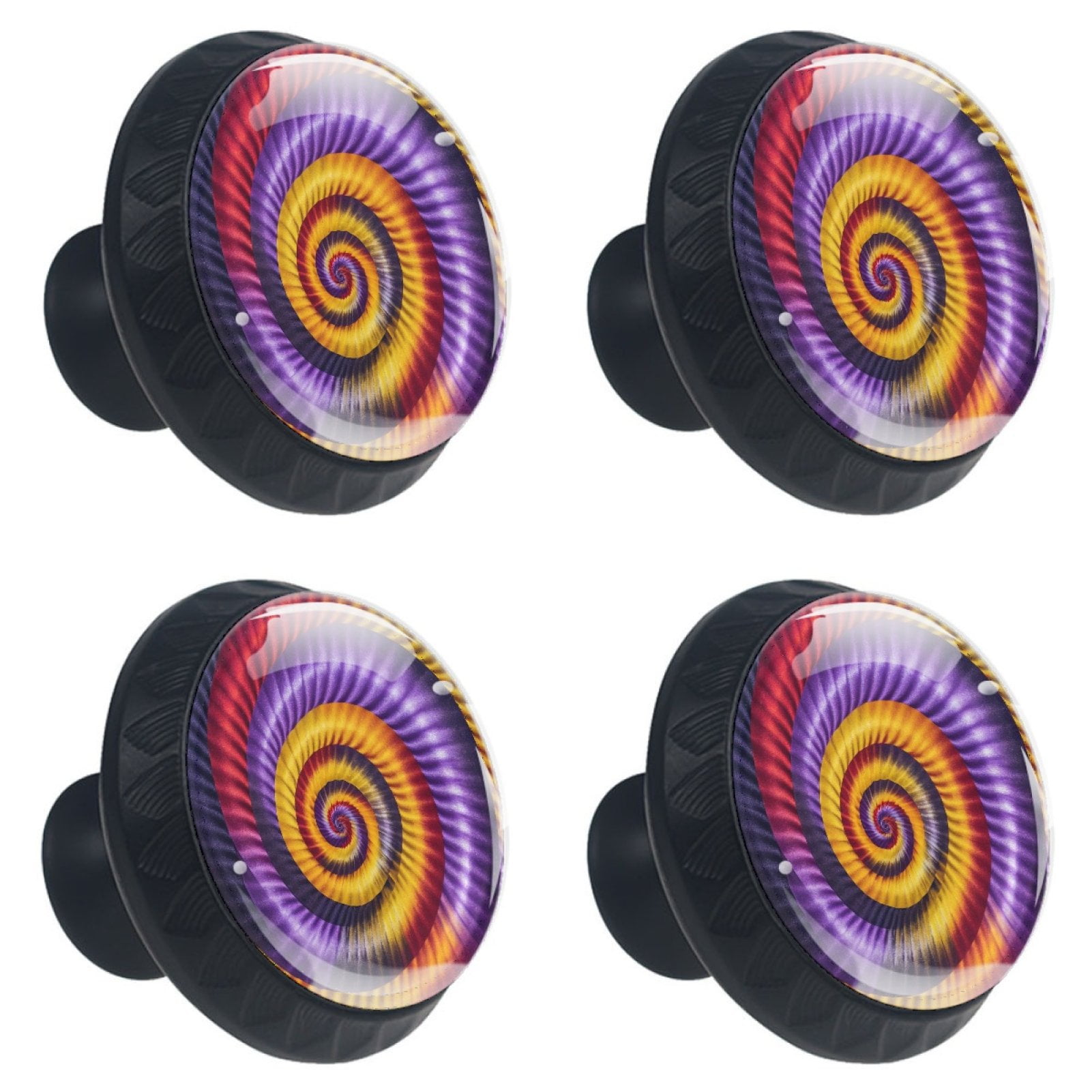 4 PCS Kitchen Cabinet Knobs and Pulls,Colorful Abstract Tie Dye Swirl ...