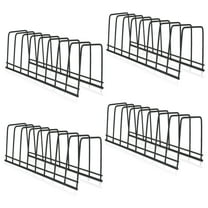 4 PCS Kitchen Pot Lid Holder Cabinet Pot Lid Organizer Suitable for Bakeware, Plate, Pots & Pans, Dish, Cutting Boards, Serving Trays, Reusable Containers in Cabinet Pantry (Black)