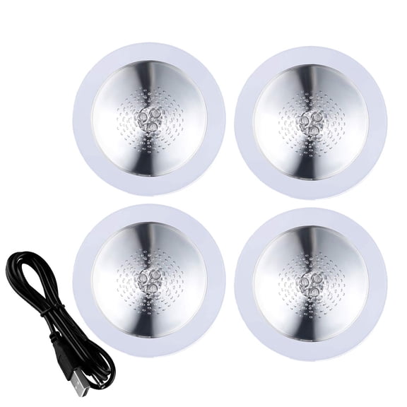 4 PCS LED Coaster for Drinks, USB Rechargeable Light Up Coasters for Cocktail Beer Beverage, Wine Bottle Cup Luminous Mat for Home, Party, Wedding, Bar, Club