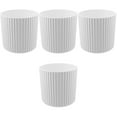 thumbnail image 1 of 4 PCS Large White Trash Bin Bins Kitchen Can Simple Design Waste, 1 of 8