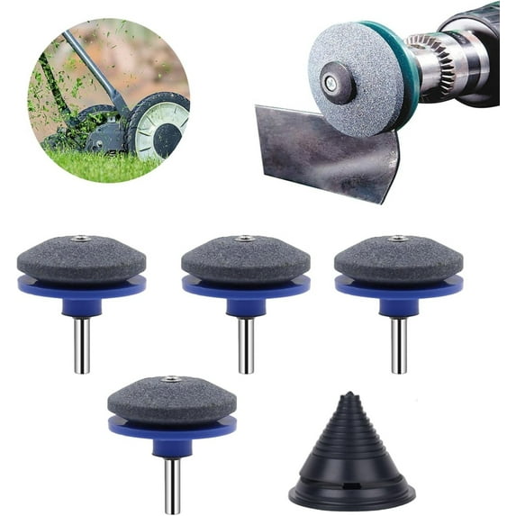4 PCS Lawn Mower Blade Sharpener,Universal Mower Blade Sharpener with ...