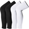 thumbnail image 1 of 4 PCS Leg Sleeves Compression Long Knee Sleeve UV Protect for Men Women Sport Basketball Football, 1 of 7