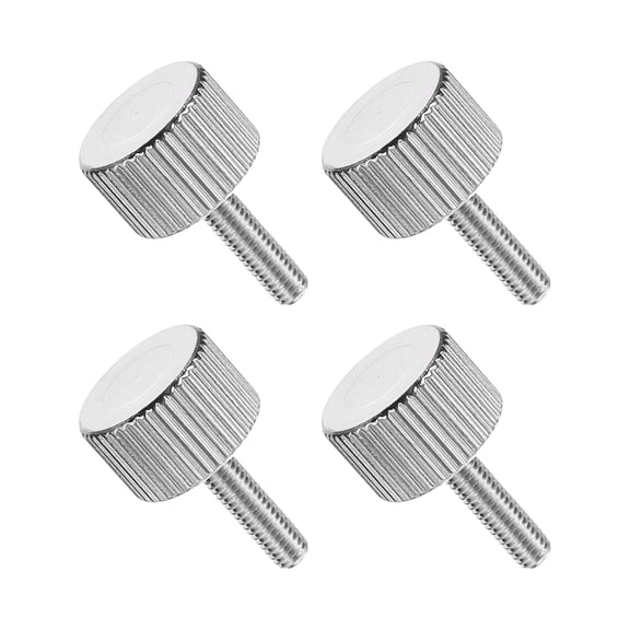 4 PCS M3x10mm Flat Knurled Head Thumb Screws for Household Appliances, Silver
