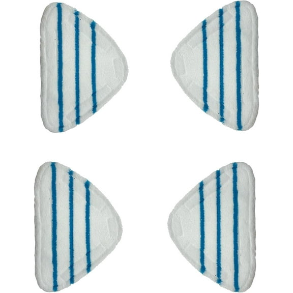 4 PCS Microfiber Replacement Steam Mop Pads,Reusable Mop Pads Compatible with H2O,Cloths for Floor Cleaning,Scrubbing and Floor Caring