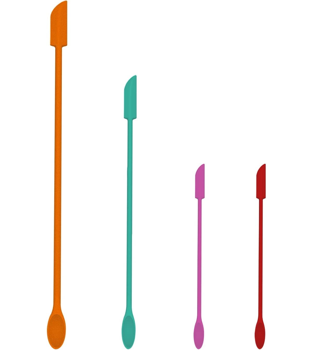 4 PCS Mini Silicone Spatula Set, Small Silicone Spatula, Rubber Spatula For Makeup, Cooking