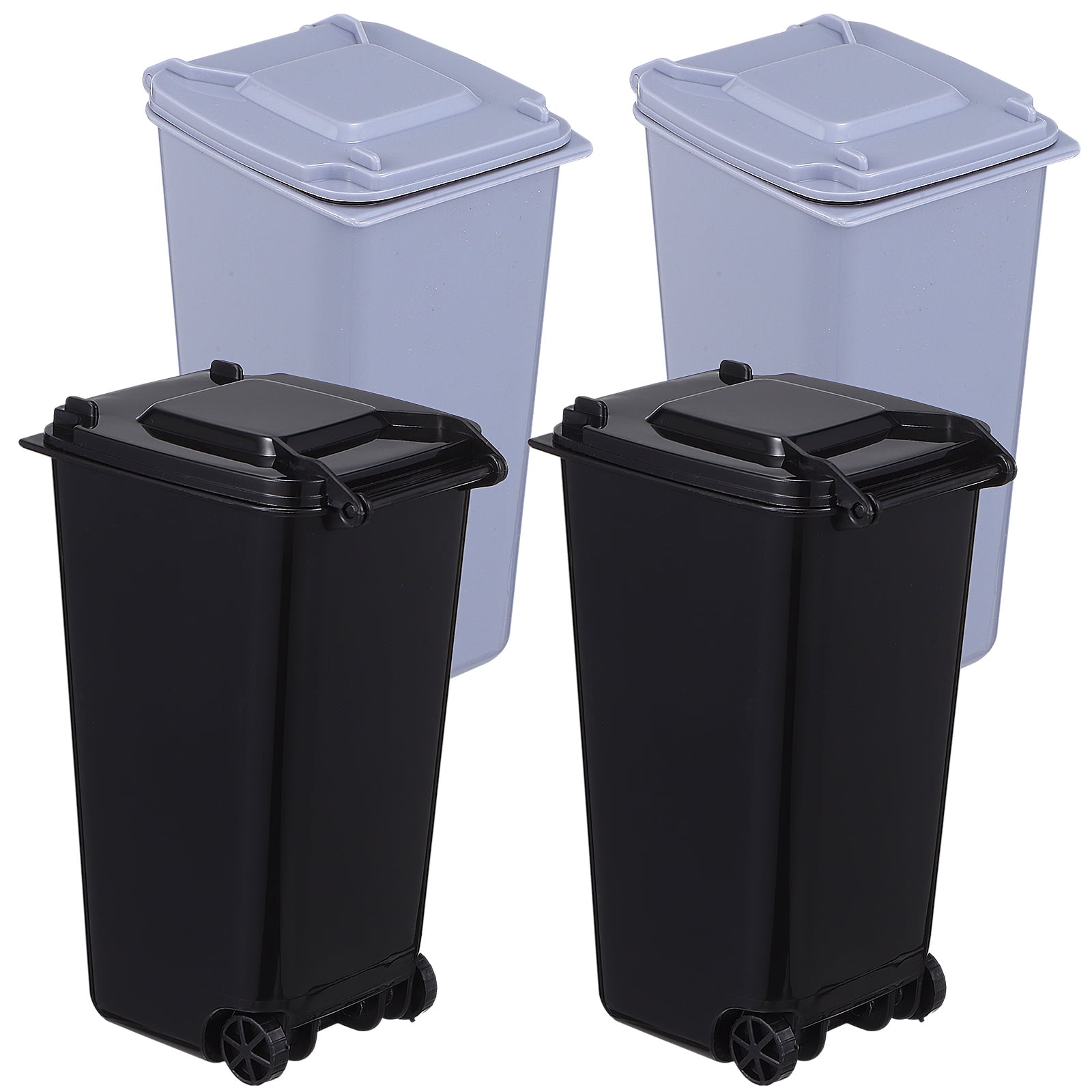 4 PCS Mini Trash Cans Desktop Trash Bins Garbage Bins Creative Pencil