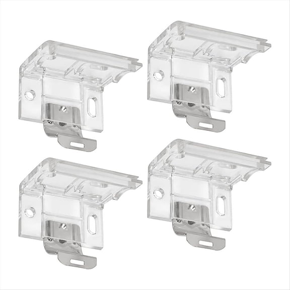 4 PCS Mounting Bracket with Metal Clip, Hidden Clips for 1inch (25mm) Pleated Shades Cordless