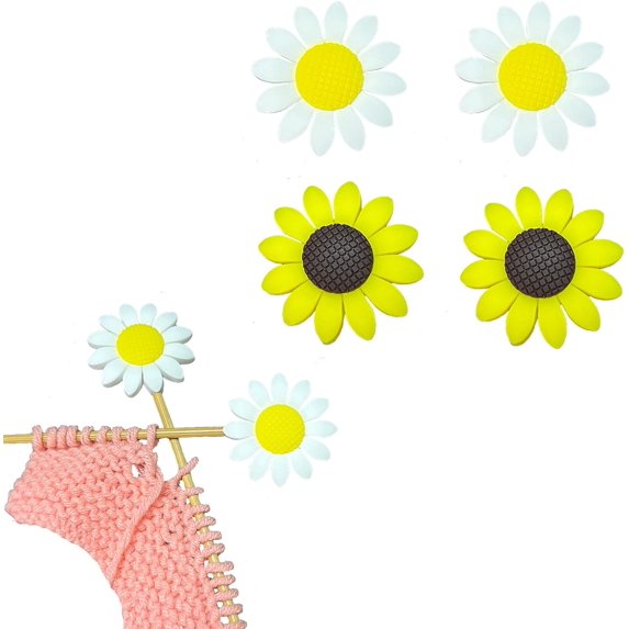 4 PCS Mushroom Stitch Stoppers, Knitting Needle Point Protectors, Knitting Needle Stoppers, Needle Hugger, Knitting Accessories, Knitting Supplies fit Size 2-13 (2.75mm-9mm) Needles