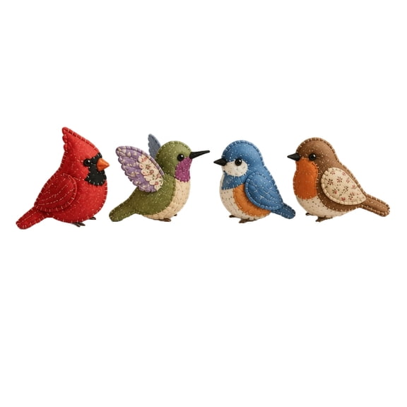 4 PCS Old World Christmas Bright Red Cardinal Glass Blown Ornament for Christmas Tree, Handcrafted Holiday Decoration, Bird Watcher Clip Collection 2.36 Inch