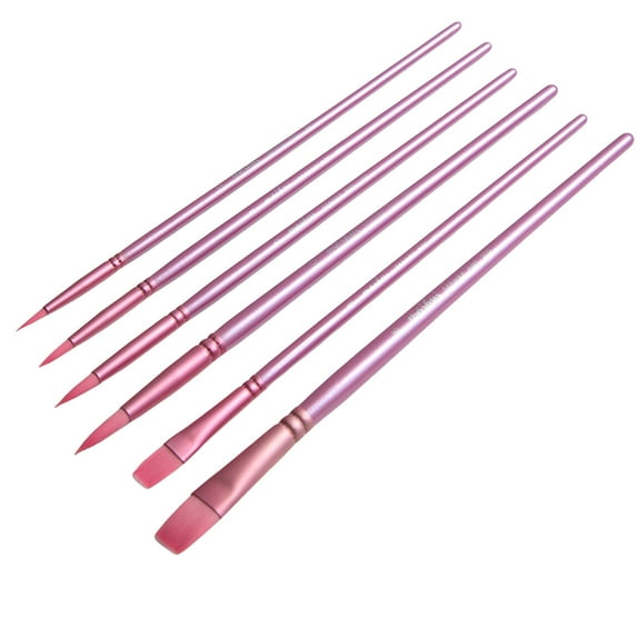 4 PCS Paint Brushes for Watercolor & Acrylic - Round Tip Artist Brush Set, Smooth Nylon Hair for Oil, Gouache & Paint by Numbers, Professional Painting Kits for Beginners & Hobbyists