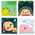 thumbnail image 1 of 4 PCS Painting by Numbers for Kids Birthday Gift DIY Acrylic Oil Painting Kits for Home Wall Decor (8x8inch), 1 of 6