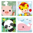 thumbnail image 1 of 4 PCS Painting by Numbers for Kids Birthday Gift DIY Acrylic Oil Painting Kits for Home Wall Decor (8x8inch), 1 of 6