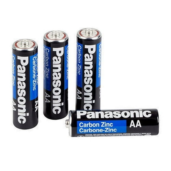4 PCS Panasonic AA Batteries - Carbon Zinc Super Heavy Duty Power