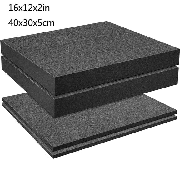 4 PCS Pick Apart Foam Insert, Pick and Pluck Foam, Pluck Pre Cube Sheet Foam with Bottom Use for Board Game Box Cases Storage