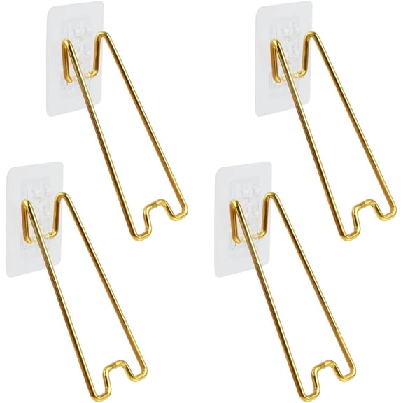 4 PCS Picture Frame Stand Adhesive Easel Back for Picture Frame Cardboard Easel Stand for Photo Frame, Picture Display 5.12"×2.2" Gold
