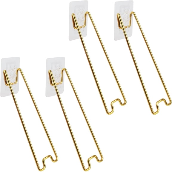 4 PCS Picture Frame Stand Self-Adhesive Easel Back for Picture Frame 7.09"×2.2" Gold Picture Easel Stand for Picture Frames and Drawings