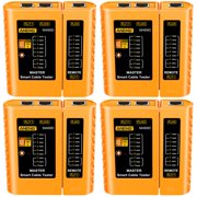4-Piece Electrical Network Cable Tester Tool Set for Telephone Line and Plug Testing, and Easy to Use