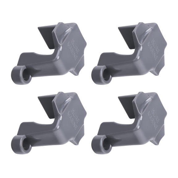 4 PCS Pontoon Boat Fender Clips - Boat Bumper Clips Adjusters for Square Rail 1" 1.25" ABS Plastic Fender Hanger for Docking