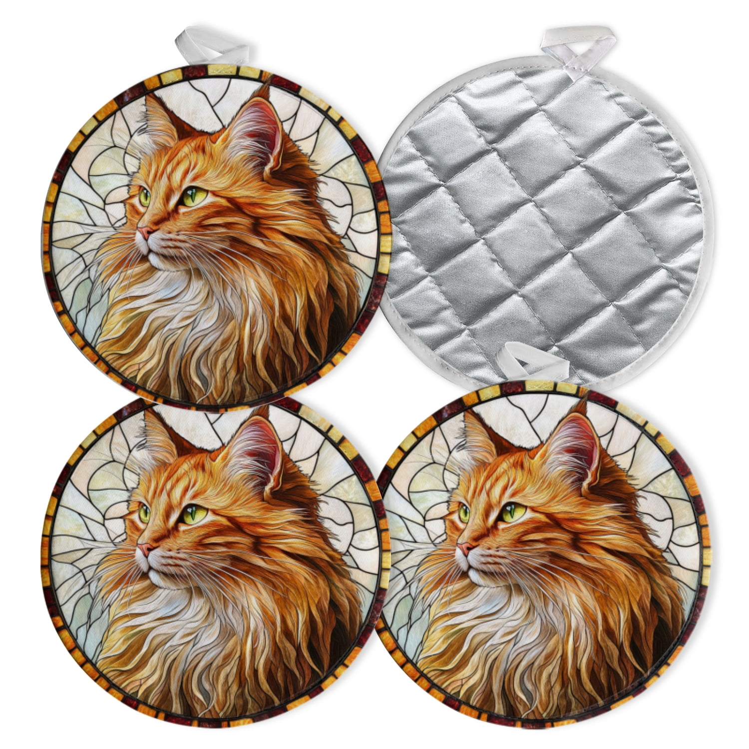 4 PCS Pot Holders for Kitchen,Potholders Sets with Hook for Oven ...