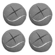 4 PCS Precut Walker Tennis Ball, for Furniture Legs and Floor Protection, Felt Pad Covering, Gray