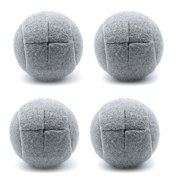 4 PCS Precut Walker Tennis Ball for Furniture Legs and Floor Protection, Heavy Duty Long Lasting Felt Pad Covering,Grey,4 * Tennis Ball,Grey