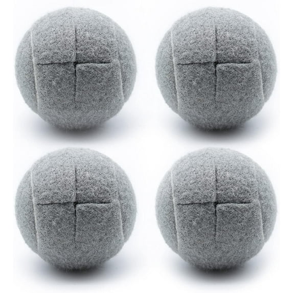 4 PCS Precut Walker Tennis Balls for Furniture Legs and Floor Protection, Heavy Duty Long Lasting Felt Pad Glide Coverings (Grey)