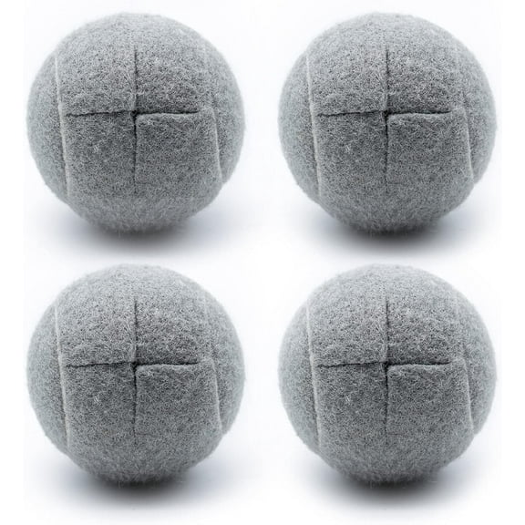 4 PCS Precut Walker Tennis Balls for Furniture Legs and Floor Protection, Heavy Duty Long Lasting Felt Pad Glide Coverings (Grey)