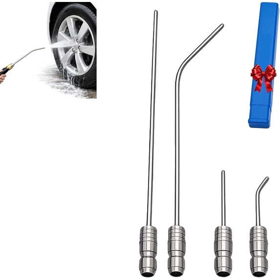4 PCS Pressure Washer Accessories, Chassis Flush Kit, High-Pressures Washer Spray Nozzle Extension Wand For Washing Machine & Ac Cleaning