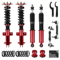SPEEDWOW Coilovers Kits for 2005-2012 Ford Mustang, 24 Levels Damper Adjustable Coilovers Suspension Kit Shock Absorbers Struts Coilover Lowering Kit,Black