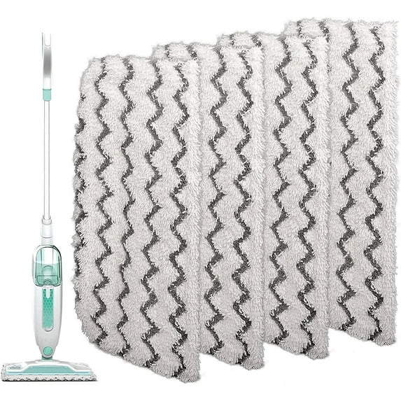 4 PCS Replacement Pads Accessory for Shark Steam Mop S1000, S1000A, S1000C, S1000WM, S1001C, Dirt Grip Pads, Microfiber Washable & Reusable