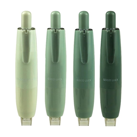 4 PCS Retractable Double Sided Tape Roller Pen,Scrapbooking Adhesive Glue Tape Pens Runner,Multipurpose for Scrapbook Craft Gift Wrapping, Photo Mounting Office Supplies (Gradient Green)