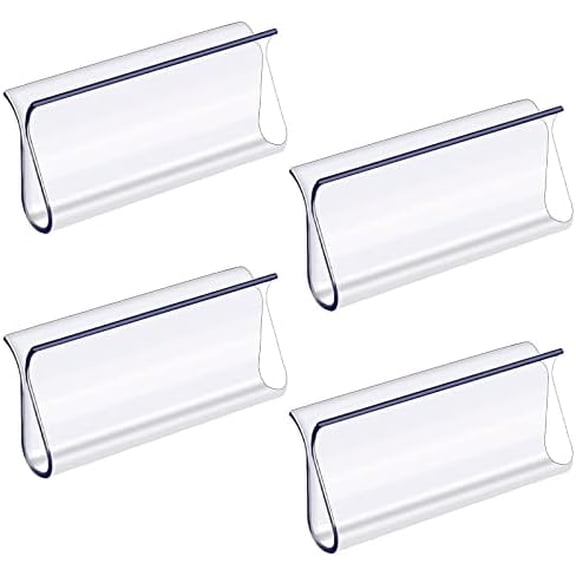 4 PCS Roller Window Shades Window Shade Clear Plastic Hem Grip for Roller Shades Pull Down Shades Blinds for Windows Home Accessories