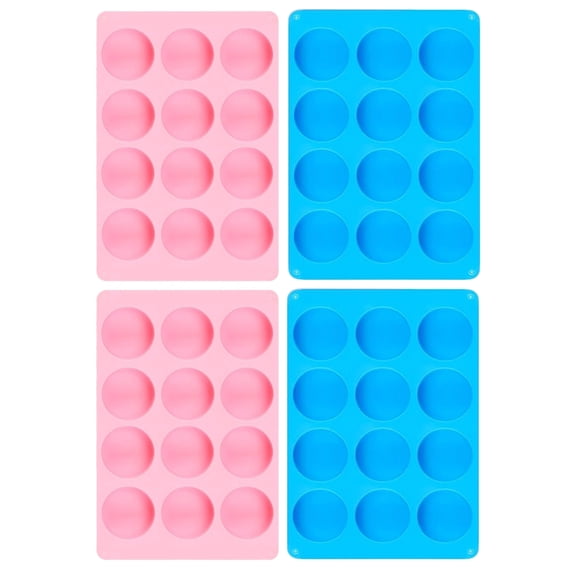 4 PCS Round Chocolate Cookie Molds, Cylinder Silicone Mold, Perfect for Chocolate Covered Oreos, Cake, Candy, Pudding, Mini Soap