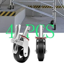 4 PCS Scaffold Wheels, 6 Inch Scaffolding Caster Wheel, 4400 LBS Per Set Heavy Duty Scaffolding Rubber Swivel Caster for Commercial Scaffolding