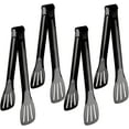 thumbnail image 1 of 4 PCS Serving Tongs Black Tongs 9 Inch Serving Utensils Stainless Steel Serving Tongs for Salad Buffet Appetizer Dessert Tong for Food Parties, 1 of 12